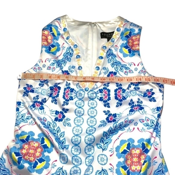 LAUNDRY By Shelli Segal Fully Lined Sheath Dress Embellished and Beaded US SZ 4 - Picture 6 of 11